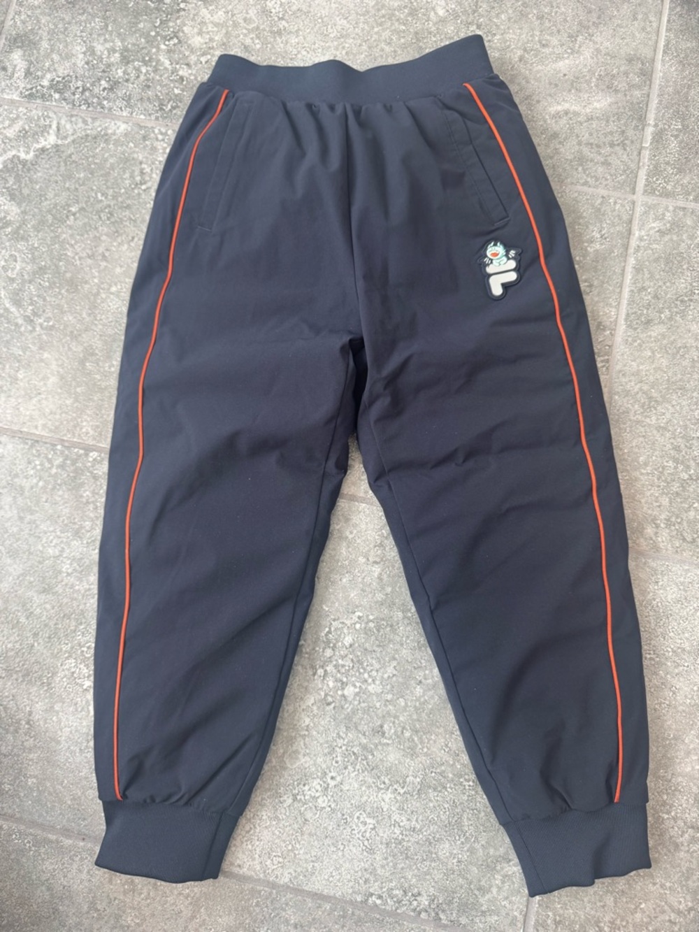 FILA KIDS down snow pants navy blue sweatpants size 120 5Y 6Y NWT